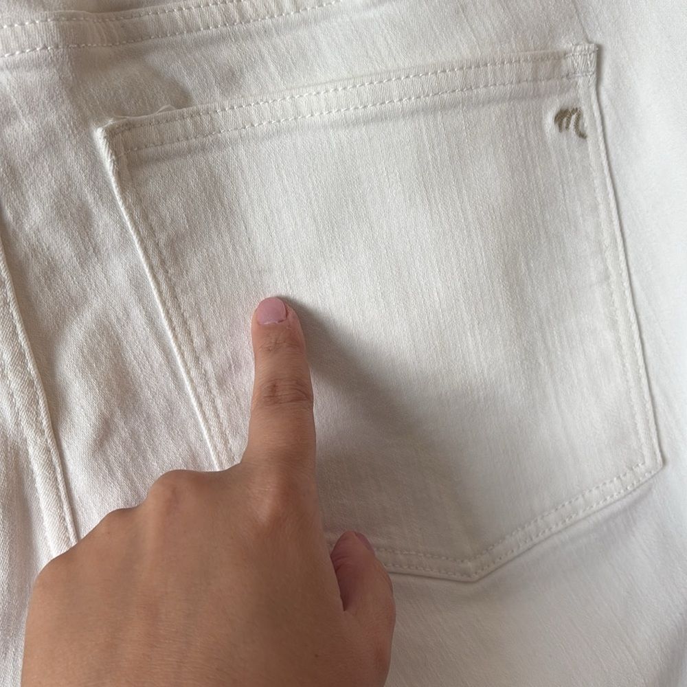 Madewell 9" High-Rise Skinny Pure White Denim Jeans Sz 32 - Picture 5 of 9